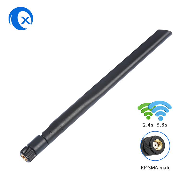 Antena WiFi dupla banda TX Electronics TX-AP089 | Antena Sem Fio de Alto Ganho 2.4G 5.8G | Antena Externa Dobrável Macho RP-SMA