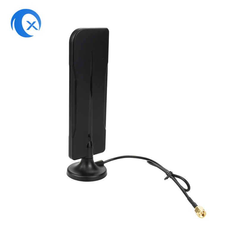 TX Electronics TX-AB030 5G Antena de Sucção de Banda Completa | 600-6000MHz Ultra-Wide-Wide | Antena Industrial Externa de Base Magnética
