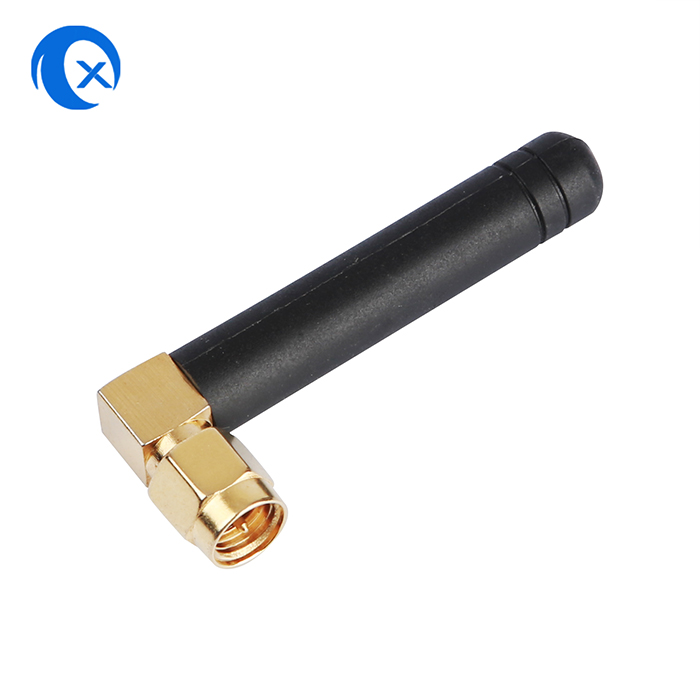 Antena LTE portátil TX Electronics TX-AP013 de 4 cabos | 700-2700MHz Cobertura em Banda Completa | Antena SMA macho de ângulo reto de 90 graus