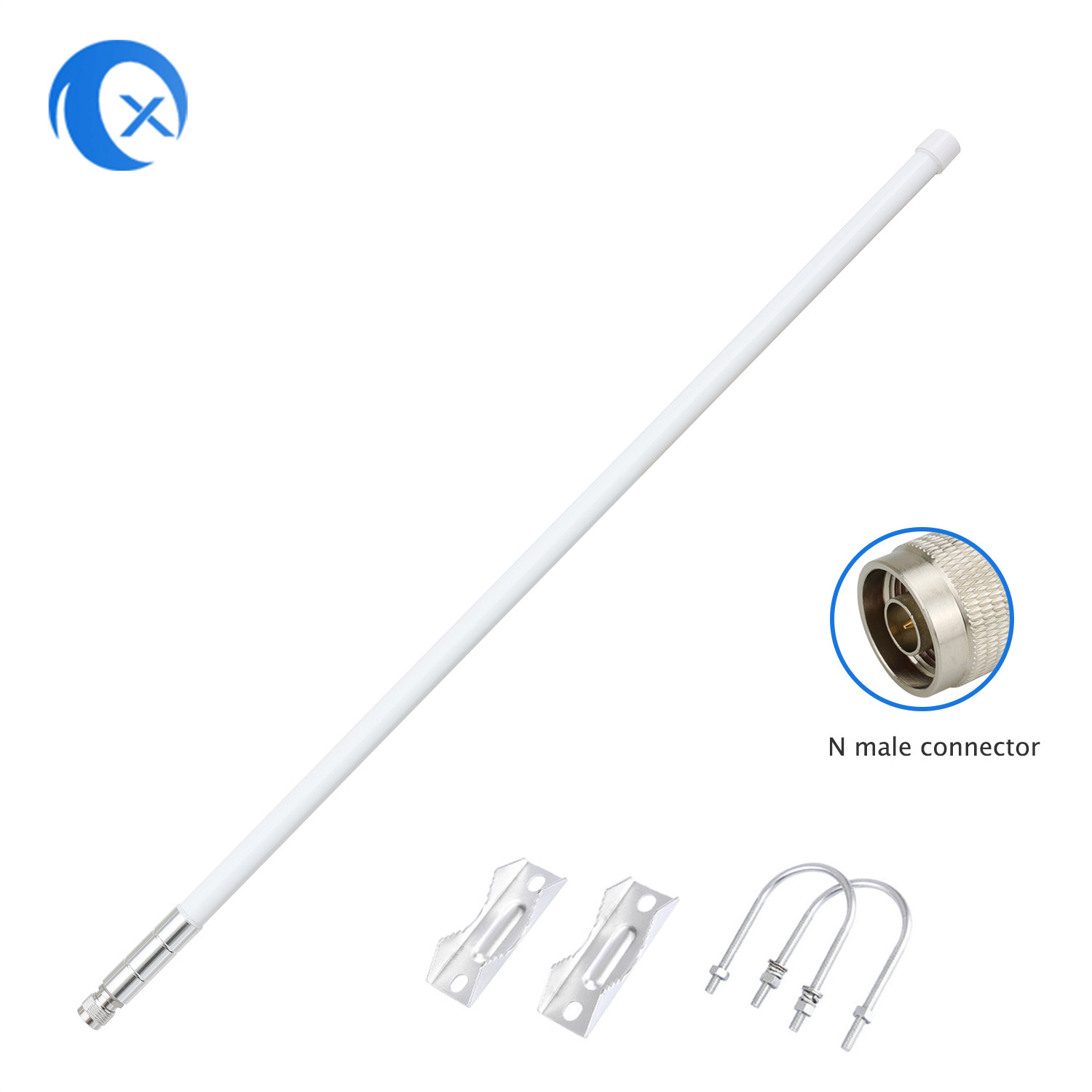 Antena de fibra de vidro TX Electronics TX-HG048 LoRa | 868MHz 915MHz Frequência | Antena externa de fibra de vidro de 5,8dBi para rede de ponto quente de hélio