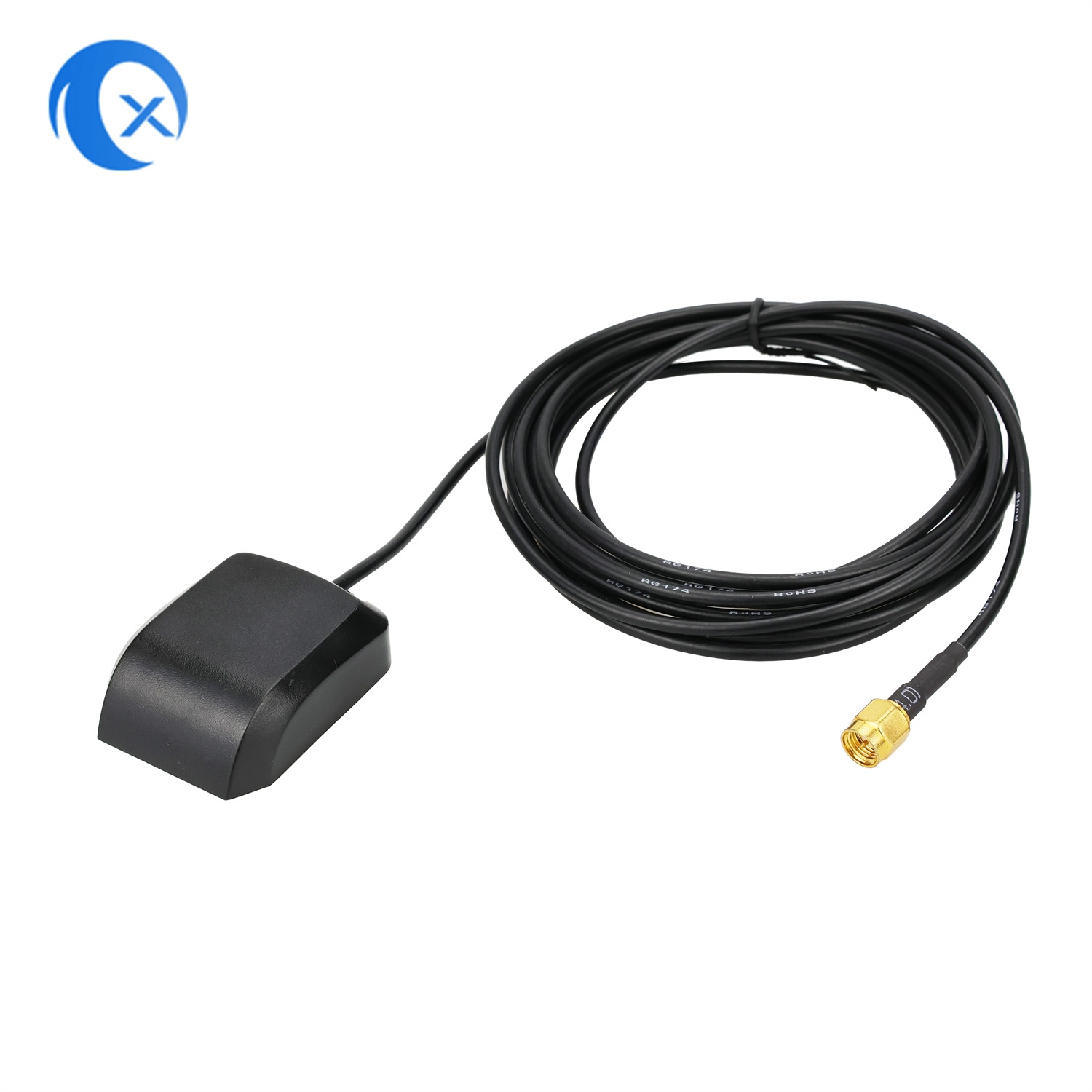 Antena ativa GNSS TX-AG002 da TX Electronics | 1575.42MHz 28dBi | Antena Externa GPS de Montagem Magnética Omnidirecional